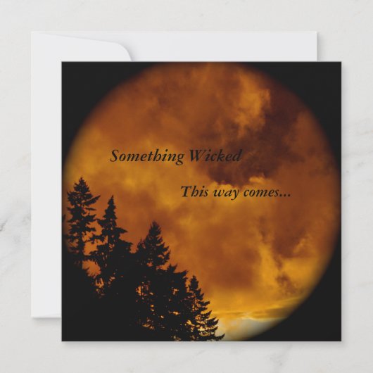 ハロウィン招待状：悪魔のような 招待状 (正面)