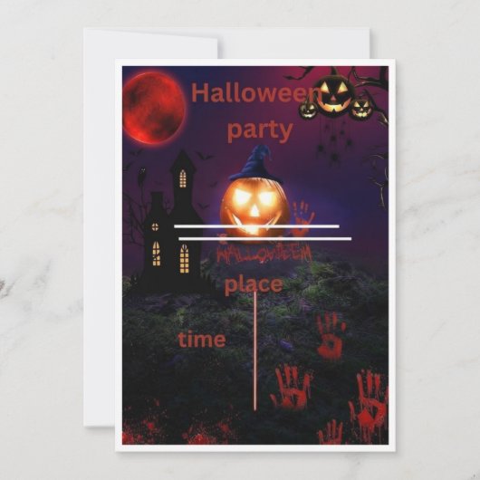 ハロウィン招待状 招待状 (正面)