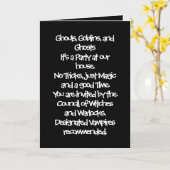 ハロウィン招待状、5" x 7"折り畳みグリーティングカード カード (黄色い花)