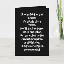 ハロウィン招待状、5" x 7"折り畳みグリーティングカード