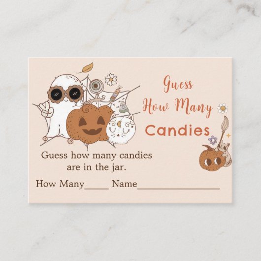 ハロウィン推測ゲームのエンクロージャカードの数 エンクロージャーカード (正面)