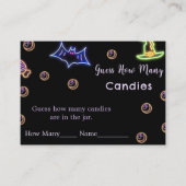 ハロウィン推測ゲームのエンクロージャカードの数 エンクロージャーカード (正面)