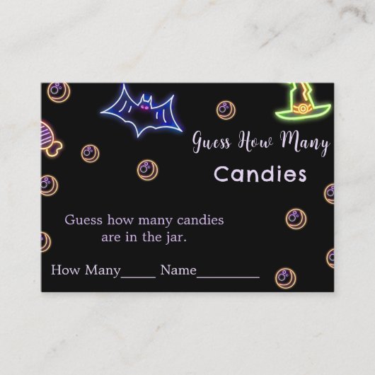 ハロウィン推測ゲームのエンクロージャカードの数 エンクロージャーカード (正面)