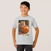 ハロウィン救済の猫はキャンディに! Tシャツ (正面フル)