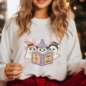 ハロウィン教えブックボーのトリック幽霊先生 スウェットシャツ