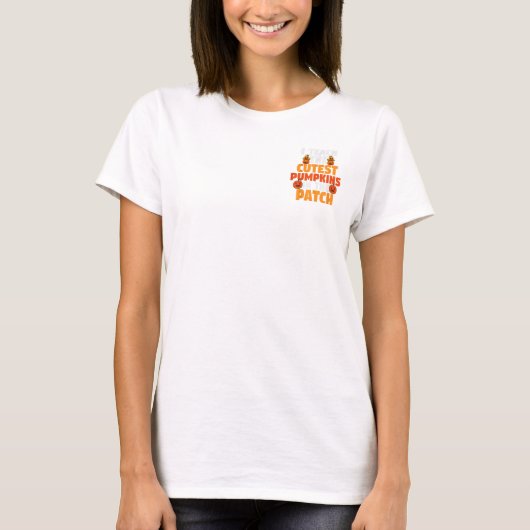 ハロウィン教え先生IPで最も可愛いカボチャ Tシャツ (正面)
