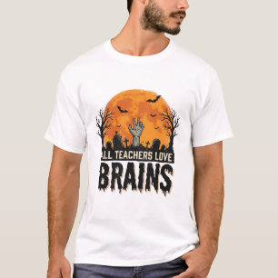ハロウィン教師の脳 ビンテージ ベクター デザイン_1 Tシャツ