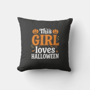ハロウィン文字デザイン この娘はハロウィンが大好き SVGデザイン_1 クッション