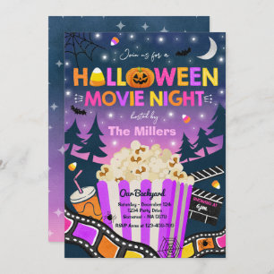 ハロウィン映画ナイトパーティーハロウィンスプークタキュラ 招待状