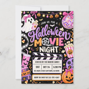 ハロウィン映画夜会 かわいいおばけのパンプキンパーティー 招待状