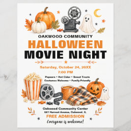 ハロウィン映画鑑賞会のフライヤー チラシ