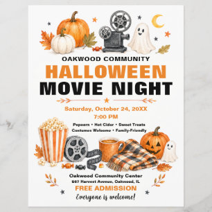 ハロウィン映画鑑賞会のフライヤー チラシ