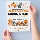 ハロウィン映画鑑賞会のフライヤー チラシ (手)