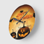 ハロウィン時計 ラウンド壁時計 (傾斜)