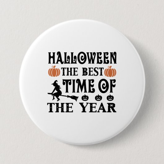 ハロウィン最高のの誕生日 缶バッジ (正面)