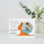 ハロウィン最高のの魔法の魔女はがき ポストカード (スタンド正面)