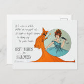 ハロウィン最高のの魔法の魔女はがき ポストカード (正面/裏面)
