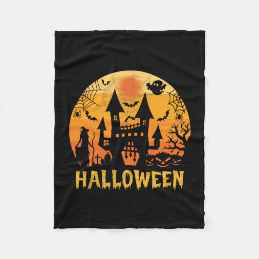 ハロウィン最高のハロウィーン誕生日 フリースブランケット (正面)