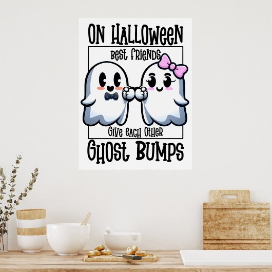 ハロウィン最高のフレンズ幽霊バンプ ポスター (キッチン)