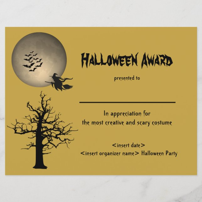 ハロウィン最高の服装賞 (正面)