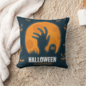 ハロウィン来は怖いカボチャと クッション (ブランケット)