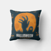 ハロウィン来は怖いカボチャと クッション (裏面)