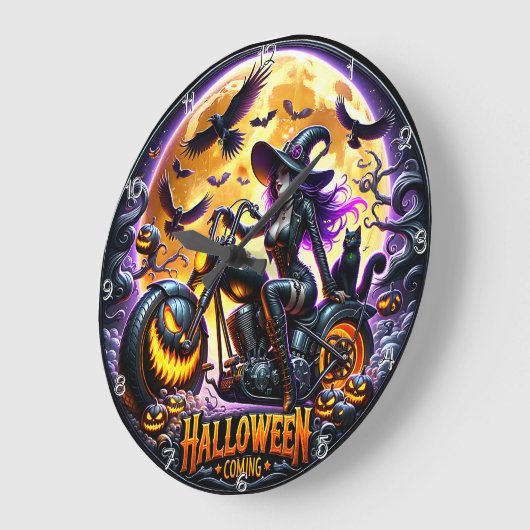 ハロウィン来イズ ラージ壁時計 (傾斜)