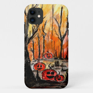 ハロウィン林 iPhone 11 ケース