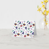 ハロウィン柄の装飾 カード (黄色い花)