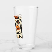 ハロウィン柄の黒猫とかぼちゃのパターン タンブラーグラス (左)