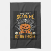 ハロウィン植物学教師スケルトンカボチャデザイン キッチンタオル (縦)