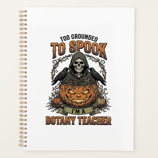 ハロウィン植物学教師ビンテージ彫刻カボチャ プランナー手帳 (正面)