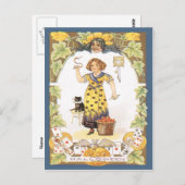 ハロウィン楽しいヴィンテージ ポストカード (正面/裏面)