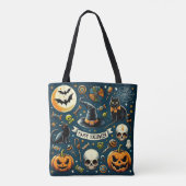 ハロウィン楽しい怖い トートバッグ (裏面)