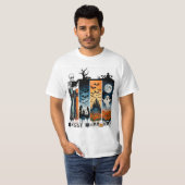 ハロウィン楽しい筆跡デザインTシャツ Tシャツ (正面フル)