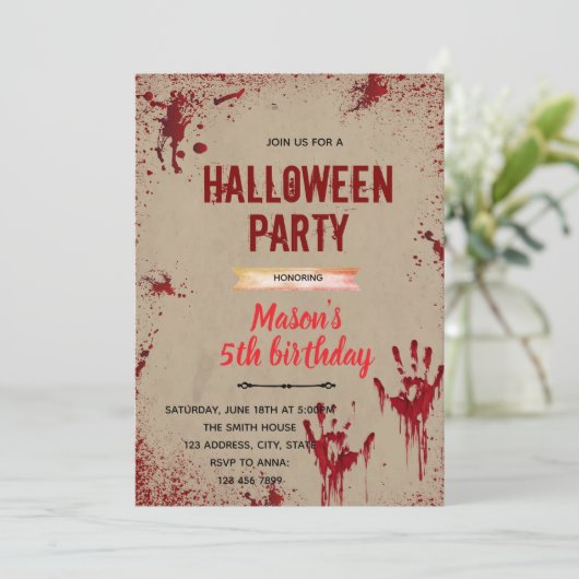 ハロウィン殺人パーティー招待状 招待状 (スタンド正面)