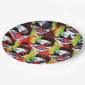 ハロウィン気味の悪い恐怖のピエロ ペーパープレート (アングル)