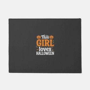 ハロウィン活字デザインが好きな女の子 SVGデザイン_1 ドアマット