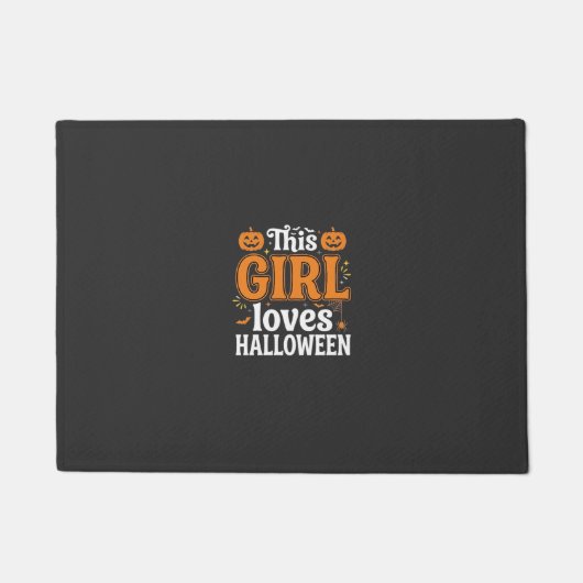 ハロウィン活字デザインが好きな女の子 SVGデザイン_1 ドアマット (正面)