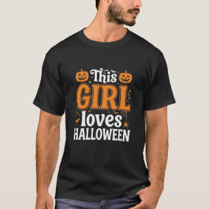 ハロウィン活字デザインが好きな女の子 SVGデザイン_1 Tシャツ
