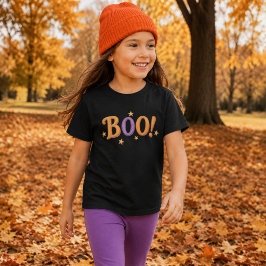 ハロウィン活字 かわいいブー Tシャツ