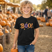 ハロウィン活字 かわいいブー Tシャツ