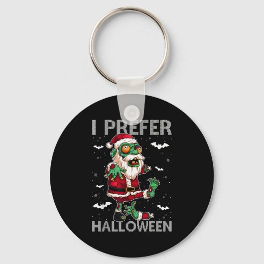 ハロウィン派? サンタ派? ゾンビクリスマスセーター キーホルダー (正面)