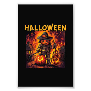 ハロウィン消防士トリックか治療か？ フォトプリント           