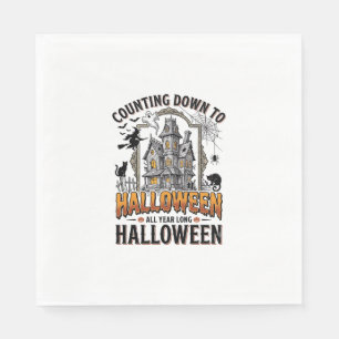 ハロウィン準備完了Tシャツ ビンテージ 幽霊の館 秋 スタンダードランチョンナプキン