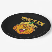 ハロウィン熱狂するパンプキントランプキンの衣装 ペーパープレート (アングル)