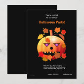 ハロウィン熱狂するパンプキン 招待状 (正面/裏面)