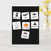 ハロウィン特別支援教育教師行動Y カード (黄色い花)