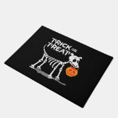ハロウィン犬をトリックまたは治療する ドアマット (アングル)