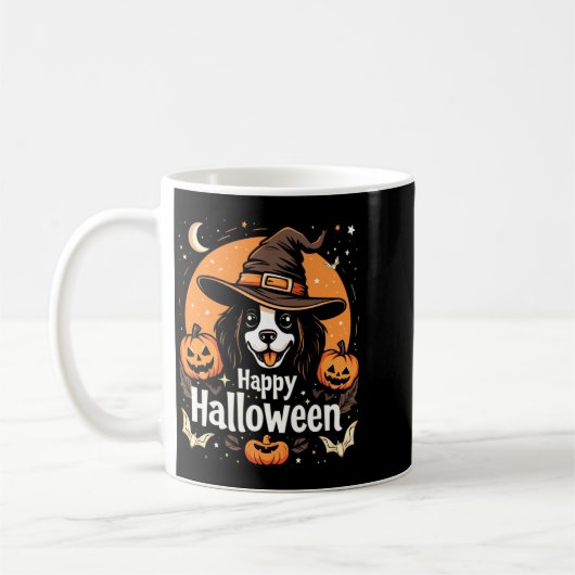 ハロウィン犬ロングスリーブ コーヒーマグカップ (左)